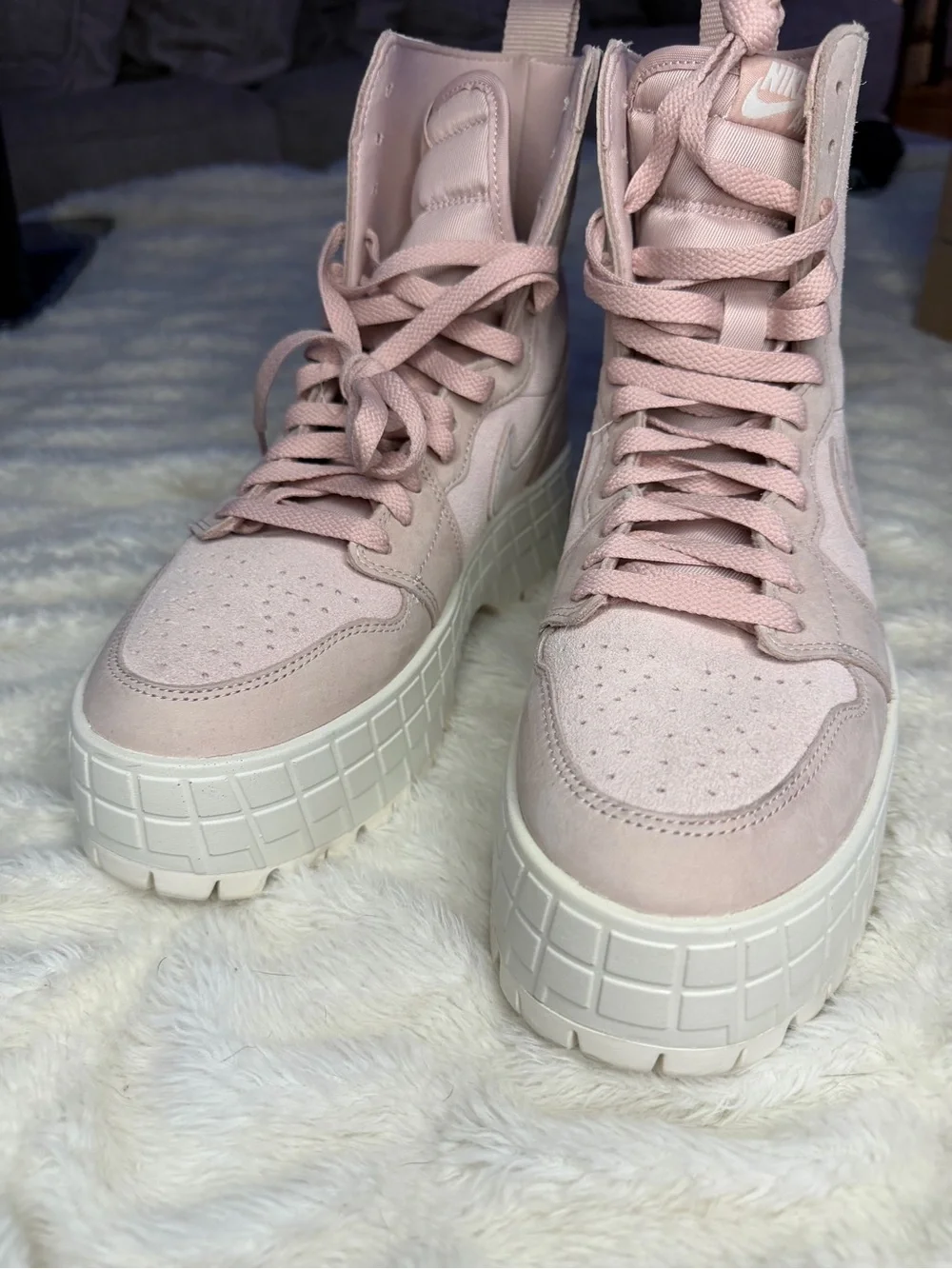 Air Jordan 1 Brooklyn Pink Oxford Platform Boots Women’s 9